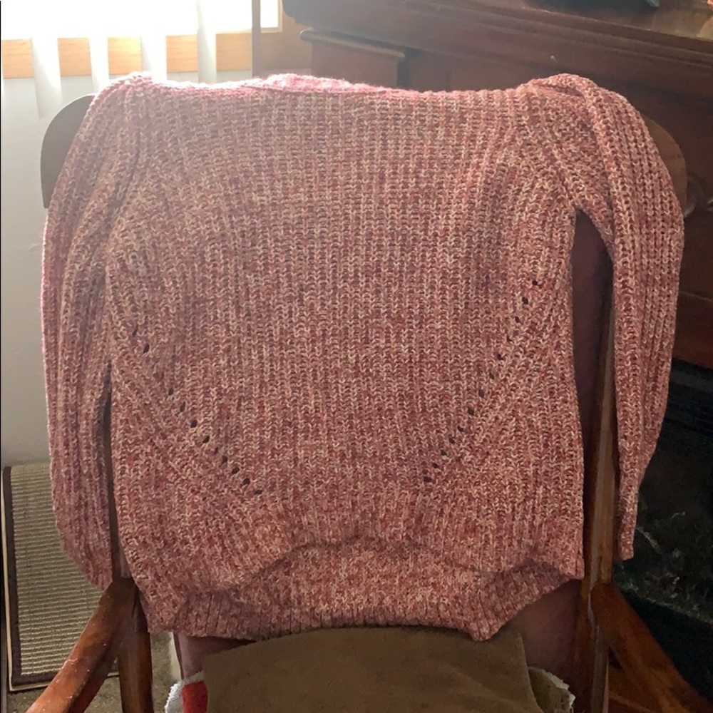Cute crew neck sweater/pink